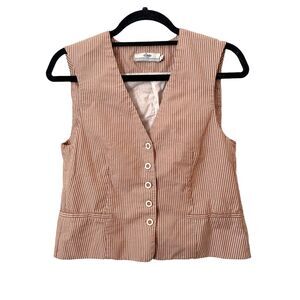 DEVOTION TWINS Striped Buttoned Vest Sz‎ Small